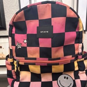 State Checkered Backpack